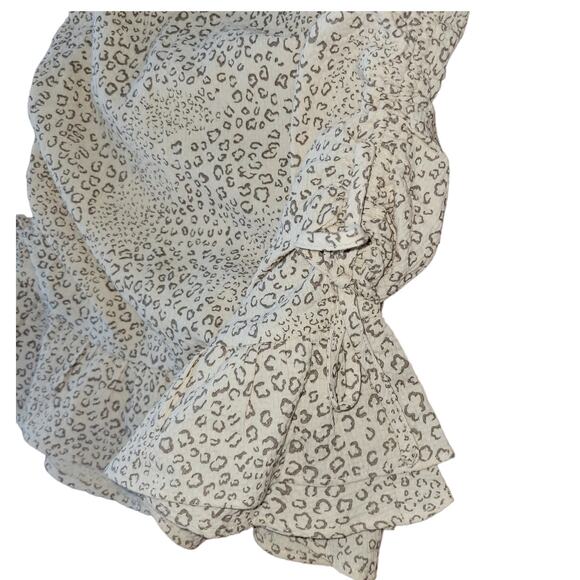 MinkPink Halsey Ruched Mini Natural Beige Cheetah Print Dress Women Sz XS - Picture 7 of 13